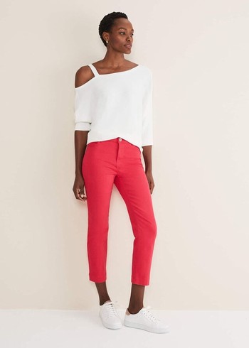 Phase Eight Ramona Straight Leg Trousers Pink USA | 6749051-AR